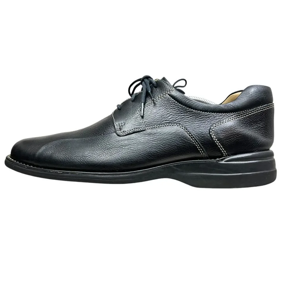 Johnston & Murphy Mens Oxford Dress Shoes Black Sheepskin Leather Lace Up Sz 13M
